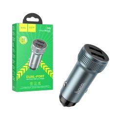 Hoco Car Charger Z49 Level 2 Port USB Metallic Gray Hoco Car Charger Z49 Level 2 Port USB Metallic Gray